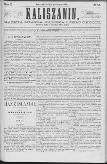 Kaliszanin : gazeta miasta Kalisza i jego okolic