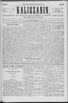 Kaliszanin : gazeta miasta Kalisza i jego okolic
