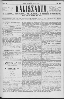 Kaliszanin : gazeta miasta Kalisza i jego okolic