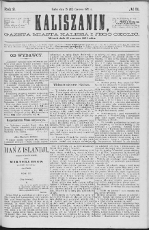 Kaliszanin : gazeta miasta Kalisza i jego okolic