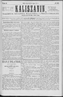 Kaliszanin : gazeta miasta Kalisza i jego okolic