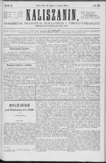 Kaliszanin : gazeta miasta Kalisza i jego okolic
