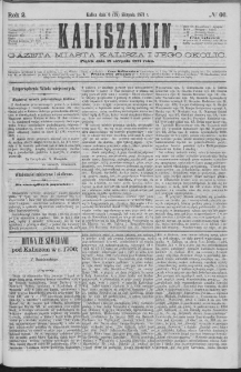 Kaliszanin : gazeta miasta Kalisza i jego okolic