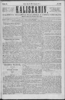 Kaliszanin : gazeta miasta Kalisza i jego okolic