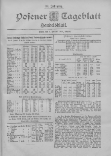 Posener Tageblatt. Handelsblatt 1899.01.04 Jg.38