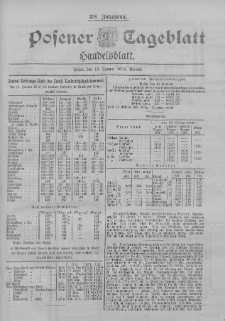 Posener Tageblatt. Handelsblatt 1899.01.13 Jg.38