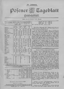 Posener Tageblatt. Handelsblatt 1899.01.21 Jg.38
