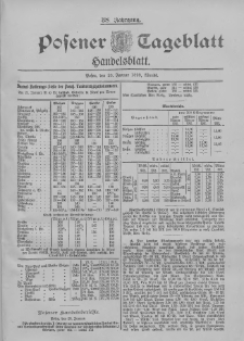 Posener Tageblatt. Handelsblatt 1899.01.23 Jg.38