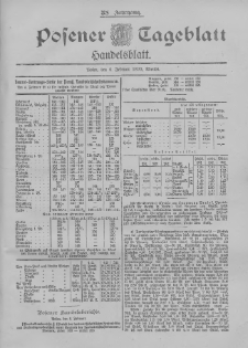Posener Tageblatt. Handelsblatt 1899.02.06 Jg.38