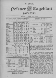 Posener Tageblatt. Handelsblatt 1899.02.17 Jg.38