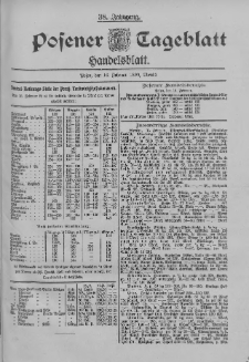 Posener Tageblatt. Handelsblatt 1899.02.16 Jg.38