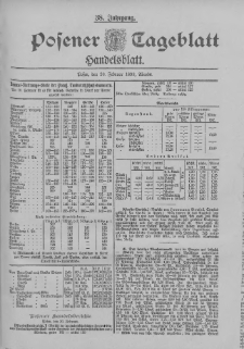 Posener Tageblatt. Handelsblatt 1899.02.20 Jg.38