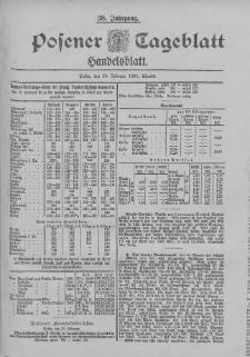 Posener Tageblatt. Handelsblatt 1899.02.20 Jg.38