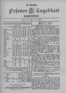 Posener Tageblatt. Handelsblatt 1899.02.23 Jg.38