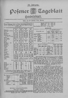 Posener Tageblatt. Handelsblatt 1899.02.27 Jg.38