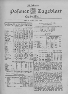Posener Tageblatt. Handelsblatt 1899.03.01 Jg.38