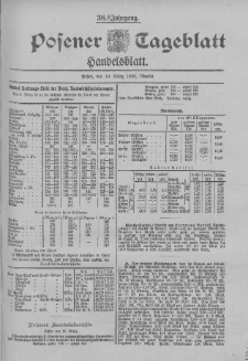 Posener Tageblatt. Handelsblatt 1899.03.10 Jg.38