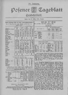 Posener Tageblatt. Handelsblatt 1899.03.20 Jg.38