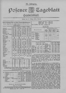 Posener Tageblatt. Handelsblatt 1899.03.27 Jg.38