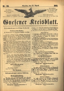 Gnesener Kreisblatt 1901.04.07 Nr28