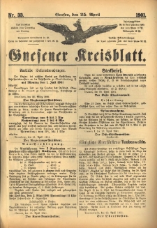 Gnesener Kreisblatt 1901.04.25 Nr33