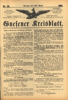 Gnesener Kreisblatt 1901.04.28 Nr34