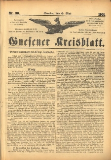 Gnesener Kreisblatt 1901.05.06 Nr36