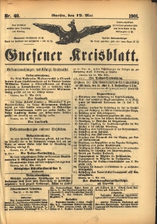 Gnesener Kreisblatt 1901.05.19 Nr40