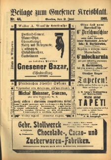 Beilage zum Gnesener Kreisblatt 1901.06.02 Nr44