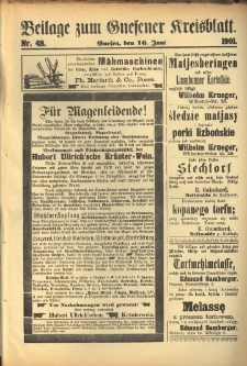 Beilage zum Gnesener Kreisblatt 1901.06.16 Nr48