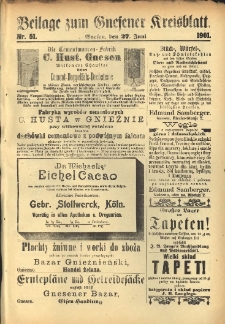 Beilage zum Gnesener Kreisblatt 1901.06.27 Nr51