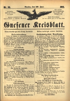 Gnesener Kreisblatt 1901.06.30 Nr52