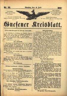 Gnesener Kreisblatt 1901.07.04 Nr53