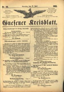 Gnesener Kreisblatt 1901.07.07 Nr 54