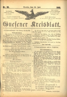 Gnesener Kreisblatt 1901.07.11 Nr55