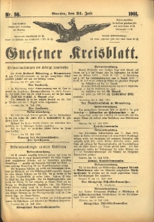 Gnesener Kreisblatt 1901.07.21 Nr58