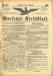 Gnesener Kreisblatt 1901.08.01 Nr61