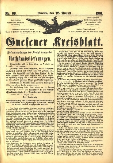 Gnesener Kreisblatt 1901.08.18 Nr66