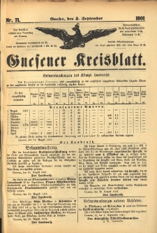 Gnesener Kreisblatt 1901.09.05 Nr71