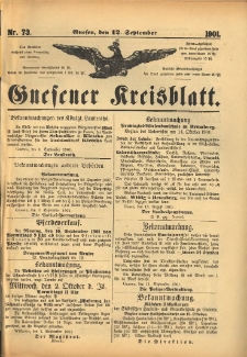 Gnesener Kreisblatt 1901.09.12 Nr73