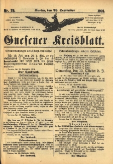Gnesener Kreisblatt 1901.09.29 Nr78