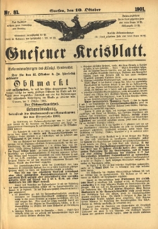 Gnesener Kreisblatt 1901.10.10 Nr81