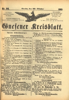 Gnesener Kreisblatt 1901.10.20 Nr84