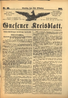 Gnesener Kreisblatt 1901.10.24 Nr85