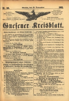 Gnesener Kreisblatt 1901.11.03 Nr88