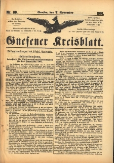 Gnesener Kreisblatt 1901.11.07 Nr89