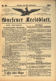 Gnesener Kreisblatt 1901.11.28 Nr95