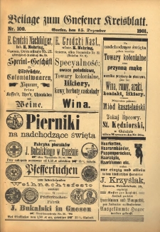 Beilage zum Gnesener Kreisblatt 1901.12.15 Nr100