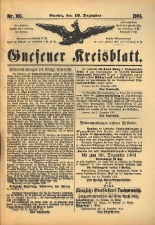 Gnesener Kreisblatt 1901.12.19 Nr101