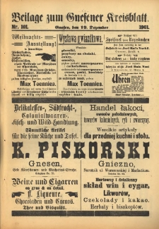 Beilage zum Gnesener Kreisblatt 1901.12.19 Nr101